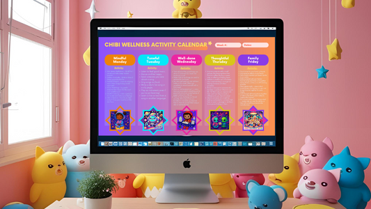 Chibi Wellness Activity Calendar ✨🎀